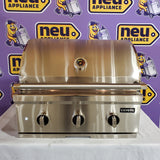 Coyote 30 Inch Built-In Stainless Steel Gas Grill with 640 sq. in. Total Cooking Area, 3 Burner, Interior Lighting, Integrated Windguard, and Smudge Proof Control Panel C3C30NG - Scratch & Dent (Minor)