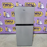 Midea 4.5-cu ft Mini Fridge with Freezer ENERGY STAR in Stainless Steel MRM45D5BST - Scratch & Dent (Minor)