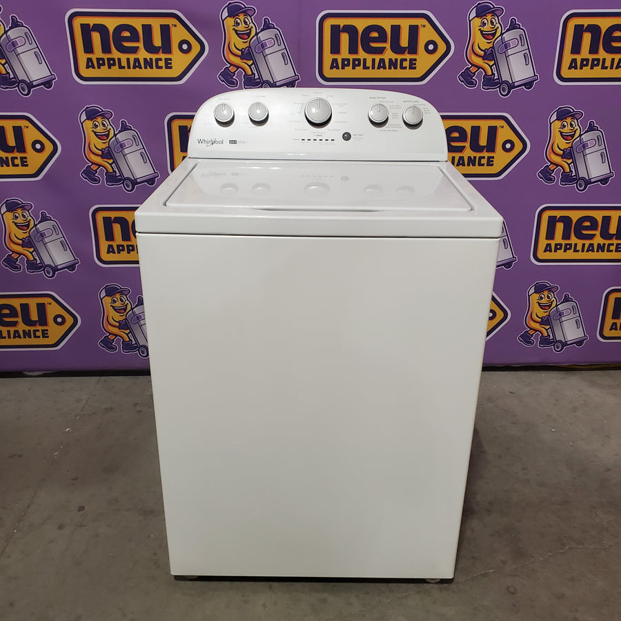 Whirlpool 3.8–3.9 Cu. Ft. Top Load Washer with 2 in 1 Removable Agitator and Soil Level Selection WTW4957PW - Certified Refurbished and Whirlpool 7-cu ft Vented Electric Dryer WED4815EW - Scratch & Dent (Minor)