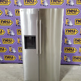LG 27 cu. ft. Standard-Depth, Side-by-side Refrigerator, with Ice and Water and Bar Handle Design LS27T3230S - Scratch & Dent (Minor)