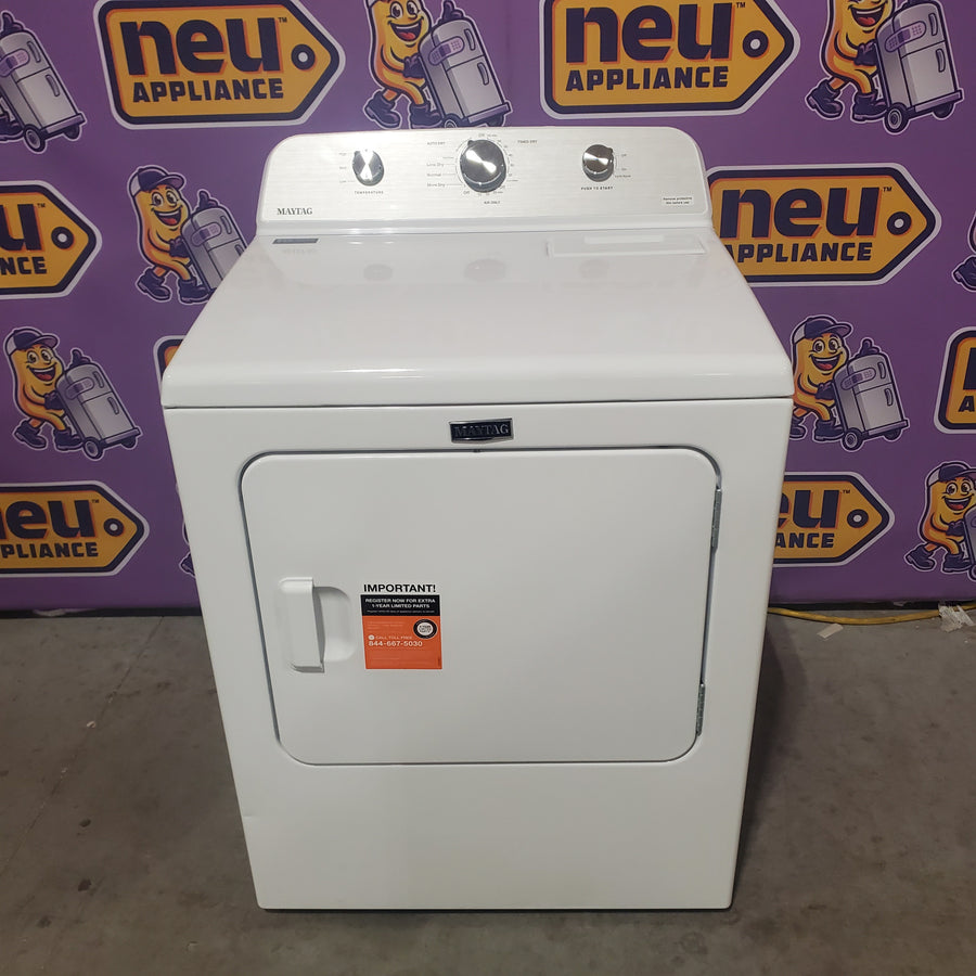 Maytag 4.2 Cu. Ft. Capacity Top Load Washer in White MTW4205SW - Open Box and MayTag 7.0 cu. ft. Top Load Electric Wrinkle Prevent Dryer MED4500MW - Scratch & Dent (Minor)