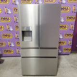 Hisense PureFlat 25.6-cu ft 4-Door Smart French Door ENERGY STAR Refrigerator in Stainless Steel with Ice Maker, Water and Ice Dispenser HRM260N6TSE - Scratch & Dent (Minor)