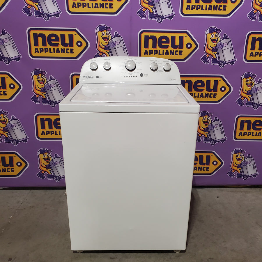 Whirlpool 3.8–3.9 Cu. Ft. Top Load Washer with 2 in 1 Removable Agitator and Soil Level Selection WTW4957PW - Certified Refurbished and Whirlpool 7-cu ft Vented Electric Dryer WED4815EW - Certified Refurbished