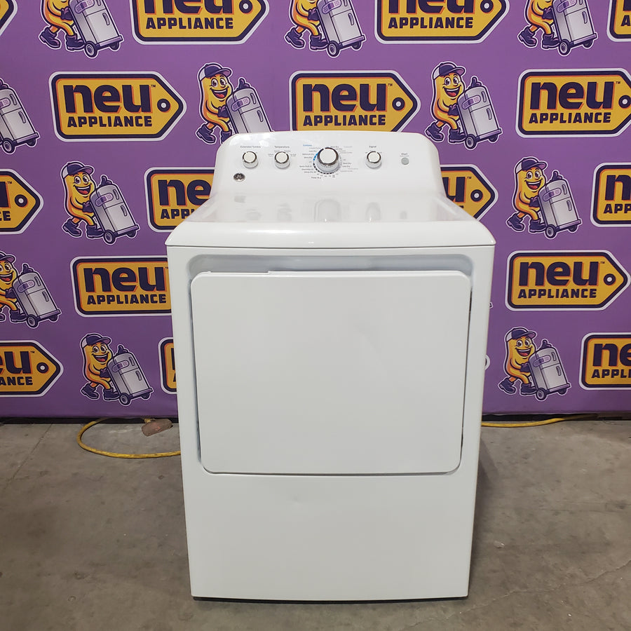 GE® 4.5 cu. ft. Capacity Washer with Stainless Steel Basket in White GTW465ASNWW - Certified Refurbished and GE White Electric 7.2 Cu. Ft. Dryer with Aluminized Alloy Drum GTD42EASJWW - Certified Refurbished