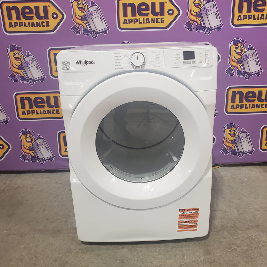 Whirlpool White Front Load Energy Star 4.5 Cu. Ft. Washer with Tumble Fresh Option WFW4720RW - Open Box and Whirlpool 7.4 cu. ft. ENERGY STAR® Front Load Electric Dryer with Wrinkle Shield™ Option WED4720RW - Scratch & Dent (Minor)