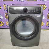 Electrolux 8-cu ft Stackable Vented Electric Dryer with Steam Cycle in Titanium ELFE7437AT - Scratch & Dent (Minor)