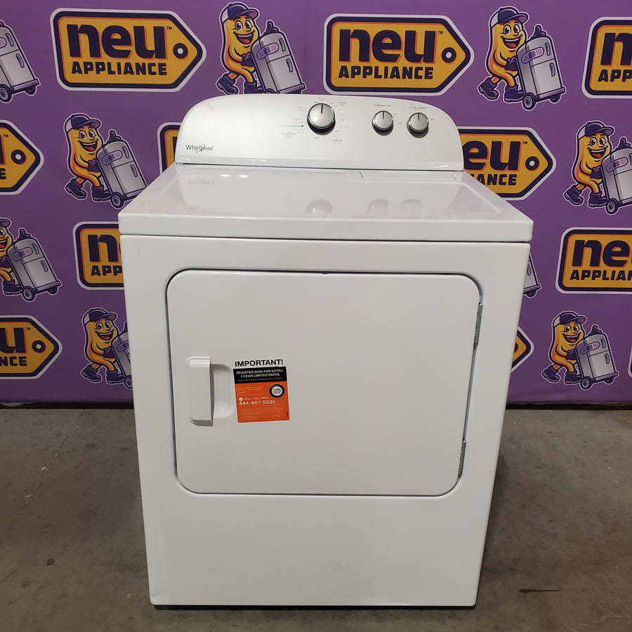 Whirlpool 3.8–3.9 Cu. Ft. Top Load Washer with 2 in 1 Removable Agitator and Soil Level Selection WTW4957PW - Certified Refurbished and Whirlpool 7-cu ft Vented Electric Dryer WED4815EW - Scratch & Dent (Minor)