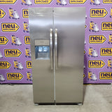 Frigidaire 25.6-cu ft ENERGY STAR Side-by-Side Refrigerator with Ice Maker in Fingerprint Resistant Stainless Steel FRSS26L3AF - Scratch & Dent (Minor)