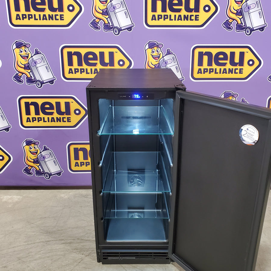 U-Line 1 Class 3.1 cu ft Mini Fridge in Black UHRE115-BS01A - Scratch & Dent (Minor)