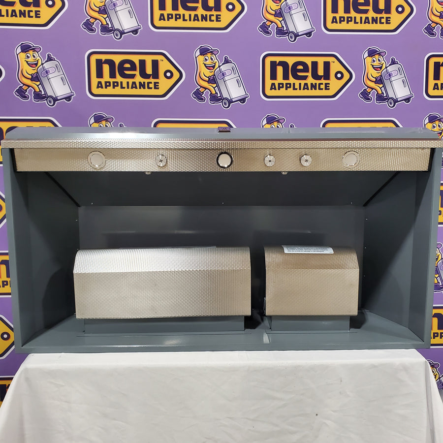 Hestan 48 Inch Wall Mount Chimney Style Hood with CircuFlow Ventilation System™, Variable Speed Blower, 3 LED Lighting, and 900 CFM Blower KVC48-GG - Scratch & Dent (Moderate)