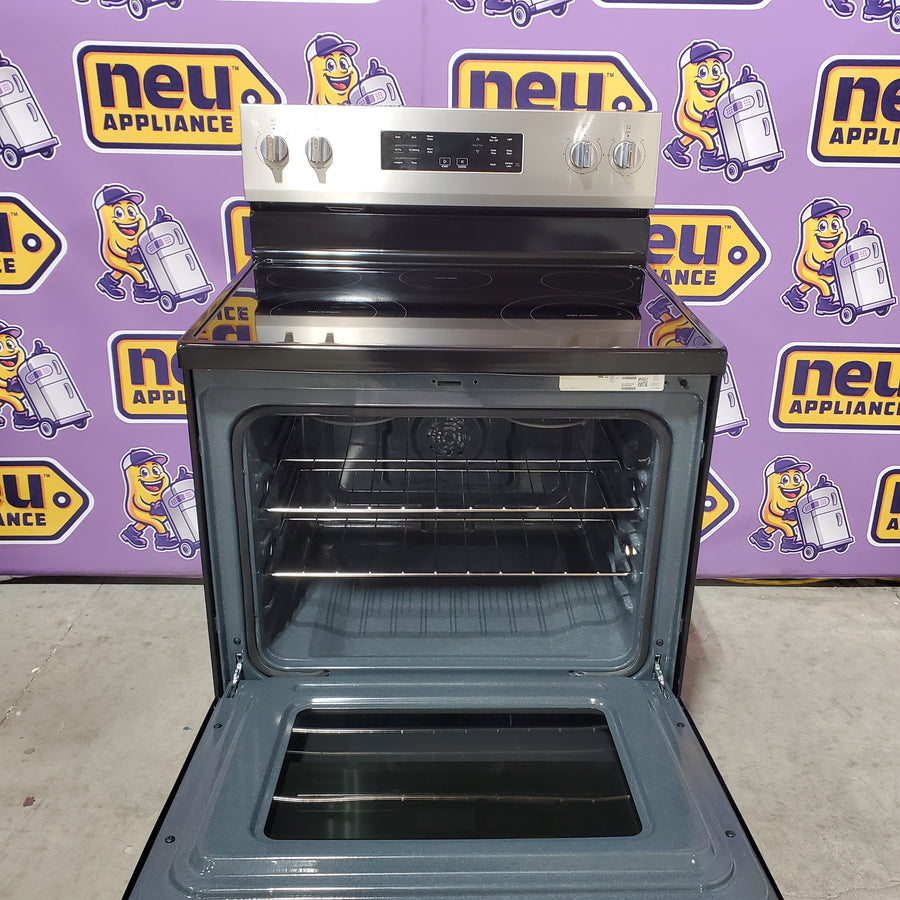 Whirlpool 30-in Glass Top 5 Burners 5.3-cu ft Air Fry Convection Freestanding in Stainless Steel WFES4530SS - Scratch & Dent (Minor)