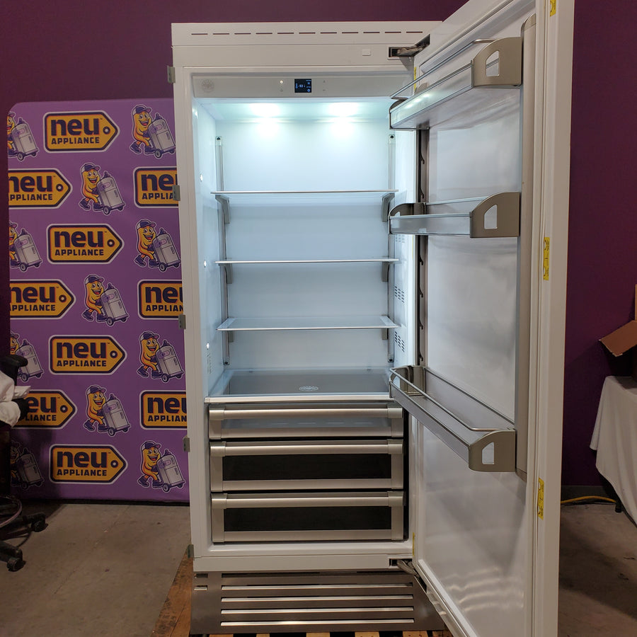 Bertazzoni 21.5 cu ft Built-in Refrigerator Column with Interior TFT touch & Scroll Interface, Custom Panel Ready REF36RCPRR/23 - Open Box