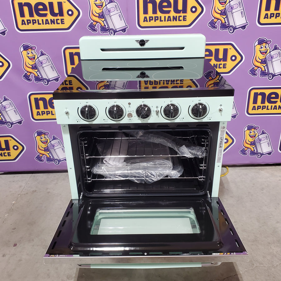 Unique 30' Classic Retro Induction Range Summer Mint Green UNQ30CRICLG - Open Box