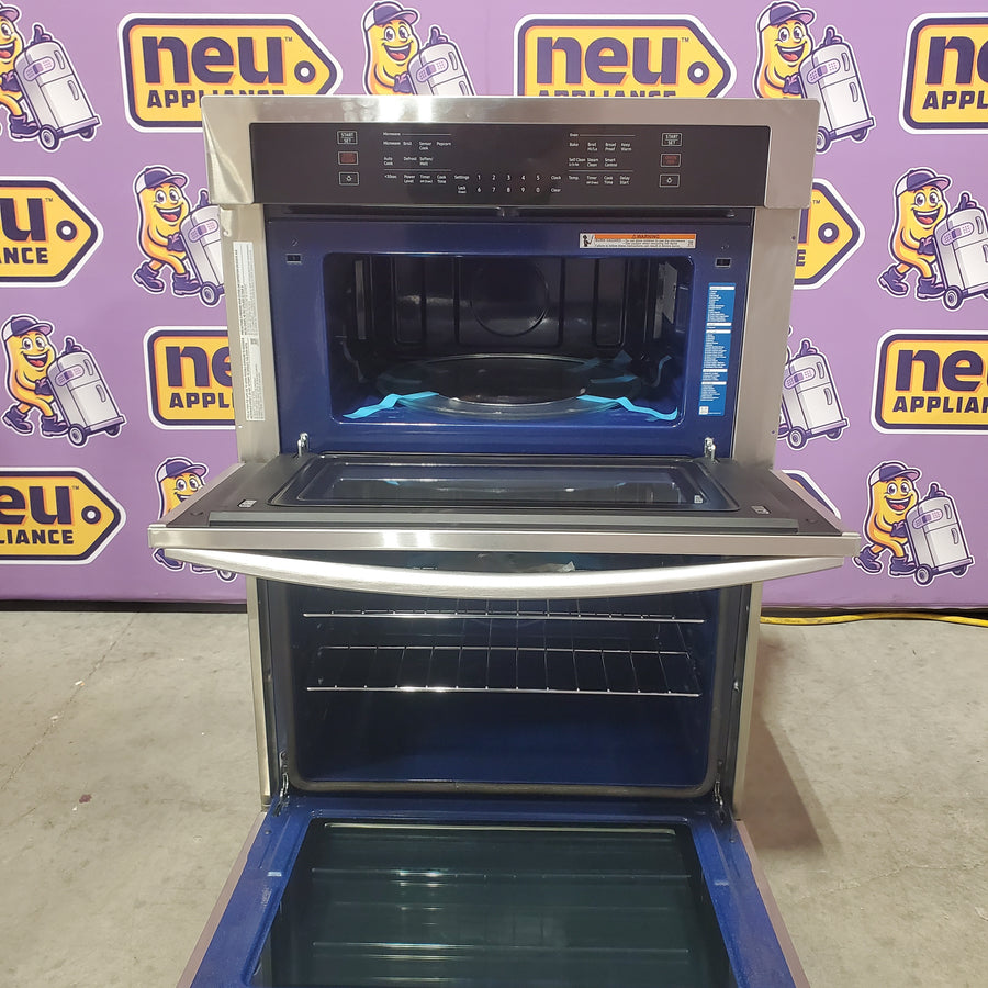 Samsung 5.1 cu. ft. Electric Wall Oven and Microwave Combo in Stainless Steel with Wi-Fi Connectivity NQ70T5511DS - Open Box