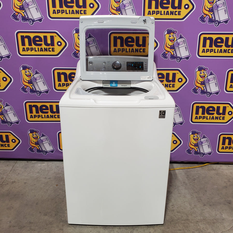 GE® ENERGY STAR® 4.8 cu. ft. Capacity Washer with Sanitize w/Oxi and FlexDispense® in White GTW720BSNWS - Certified Refurbished