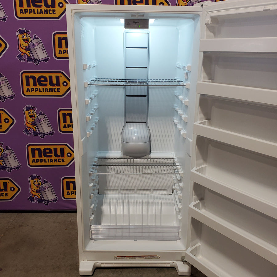 Whirlpool 18 cu. ft. Upright Freezer with LED Lighting and Fast Freeze 22421720 - WZF34X18DW - Scratch & Dent (Minor)