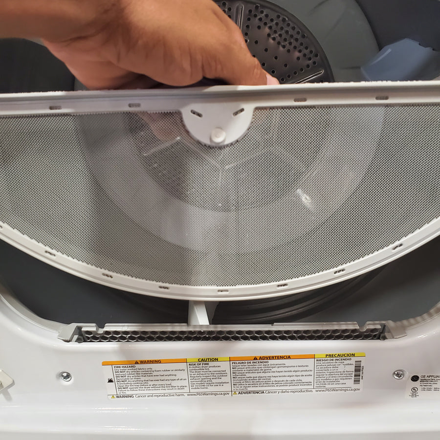 GE White Electric 7.2 Cu. Ft. Dryer with Aluminized Alloy Drum GTD42EASJWW - Certified Refurbished
