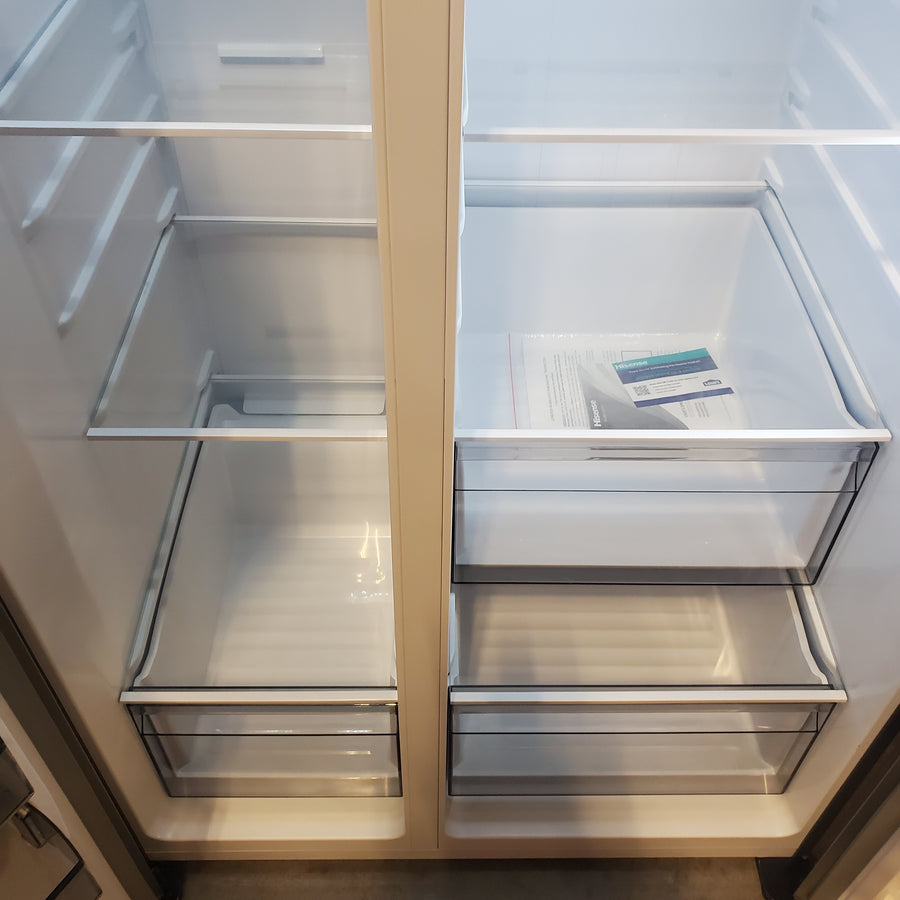 Hisense 29.1 cu. ft. Standard Depth Side by Side Refrigerator Stainless Steel HRS290P5FSE - Scratch & Dent (Moderate)