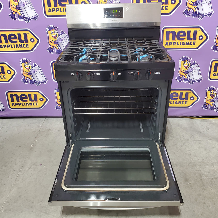 Frigidaire 30 in. 5 Burner Freestanding Gas Range in Stainless Steel FCRG3052AS - Certified Refurbished