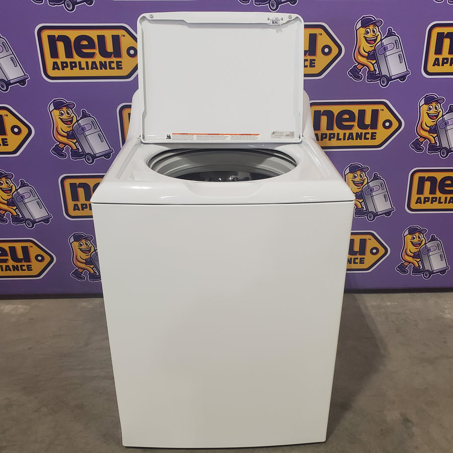 GE® 4.2 cu. ft. Capacity Washer with Stainless Steel Basket GTW335ASNWW - Certified Refurbished and GE 6.2 cu. ft. Capacity Electric Dryer with Up To 120 ft. Venting and Shallow Depth 16305 - GTD33EASKWW - Certified Refurbished