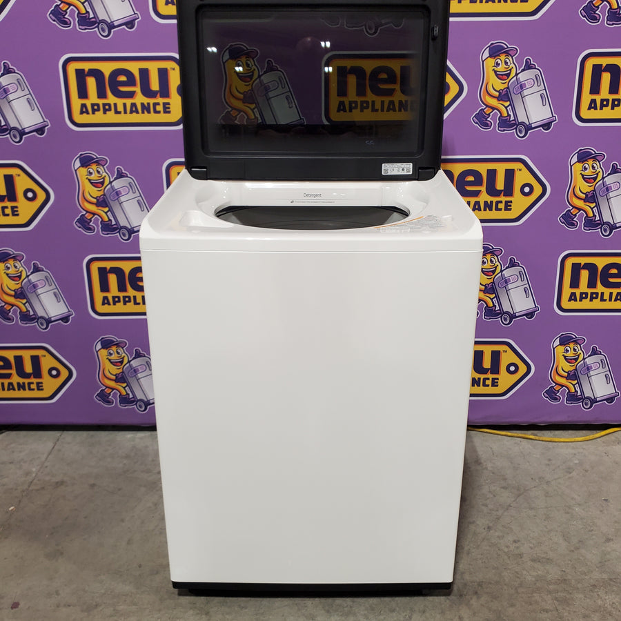 LG 5.5 cu. ft. Mega Capacity Top Load Washer with Impeller in Alpine White WT8400CW - Open Box and LG 7.3 cu. ft. Ultra Large Capacity Rear Control Electric Dryer with AI Sensing and ThinQ® Smart Features DLE8200W - Open Box