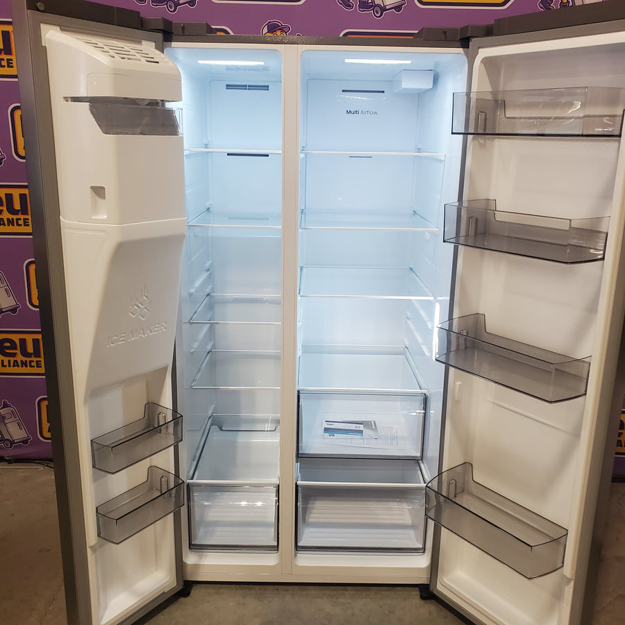 Hisense 29.1 cu. ft. Standard Depth Side by Side Refrigerator Stainless Steel HRS290P5FSE - Scratch & Dent (Moderate)