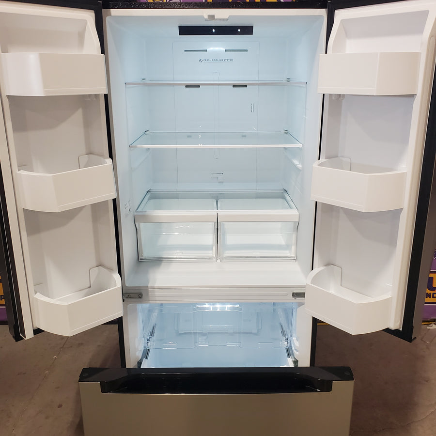 Vissani 30 in. 18.4 cu. ft. Standard-Depth French Door Bottom Freezer Refrigerator in Fingerprint Resistant Stainless Steel Look MDFDBM18SS6 - Scratch & Dent (Moderate)