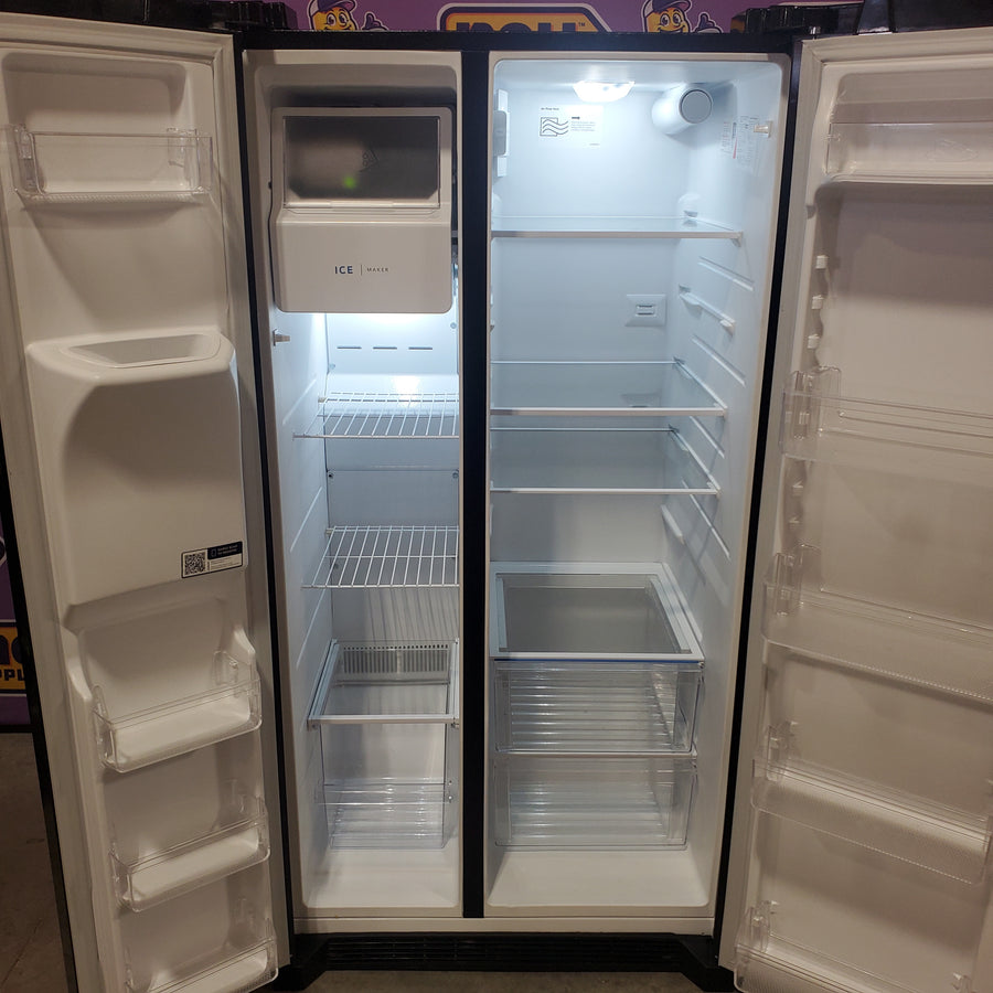 Frigidaire Black 26 Cu. Ft. Standard-Depth ENERGY STAR Side-by-Side Refrigerator with EvenTemp™ Cooling System FRSS2623AB - Scratch & Dent (Minor)