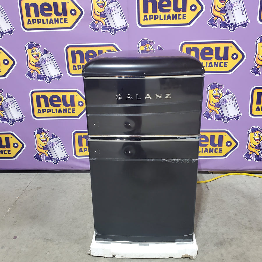 Galanz 3.1 Cu Ft Retro Dual Door Refrigerator GLR31TBKER - Open Box