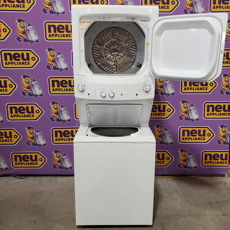 GE 3.8 cu. ft. Washer 5.9 cu. ft. Long Vent Electric Dryer Combo in White GUV27ESSMWW - Certified Refurbished