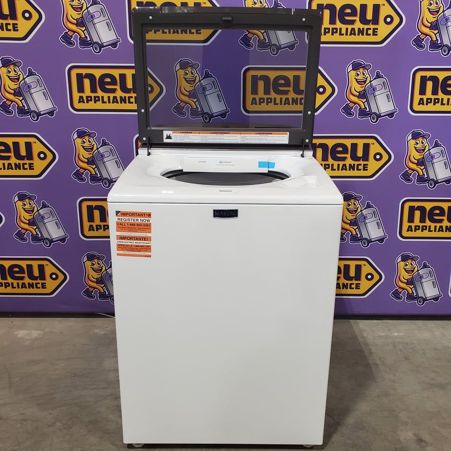 Maytag 5.2 Cu. Ft. Top Load Agitator Washer with Extra Power and Smart Appliance 22442620 - MTW6205RW - Open Box
