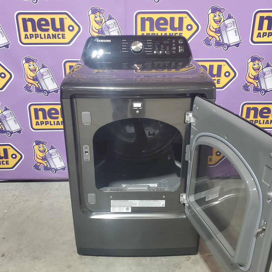 Samsung 7.4 cu. ft. Smart Electric Dryer with Sensor Dry in Brushed Black DVE47CG3500V - Scratch & Dent (Moderate)