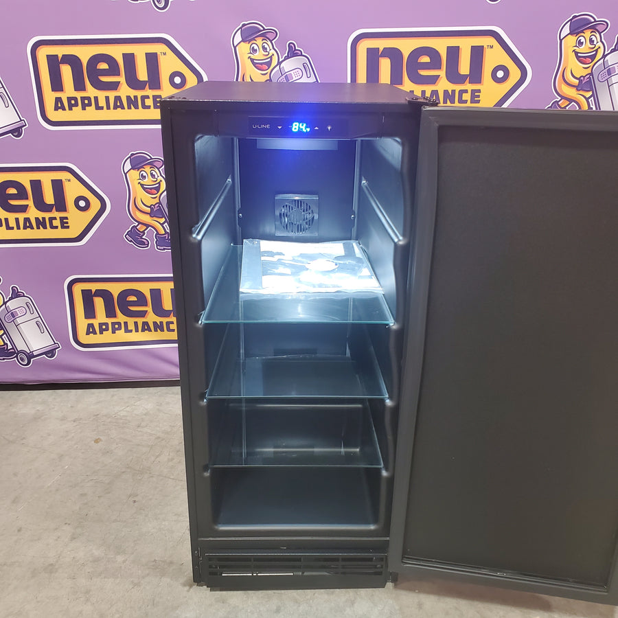U-Line 1 Class 3.1 cu ft Mini Fridge in Black UHRE115-BS01A - Open Box