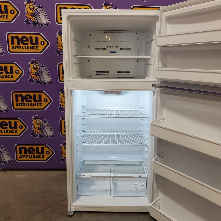 Frigidaire 30" Wide Garage Ready Top Freezer 18 Cu. Ft. Refrigerator with EvenTemp Cooling System and Spacious Interior Storage in White 22321475 - FFTR1814WW - Scratch & Dent (Minor)