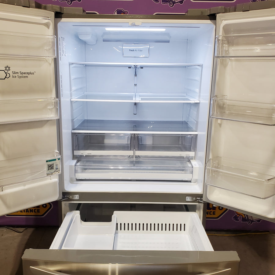 LG 27.8-cu ft 4-Door French Door Refrigerator with Dual Ice Maker in Fingerprint Resistant Steel LRMXS2806S - Scratch & Dent (Minor)