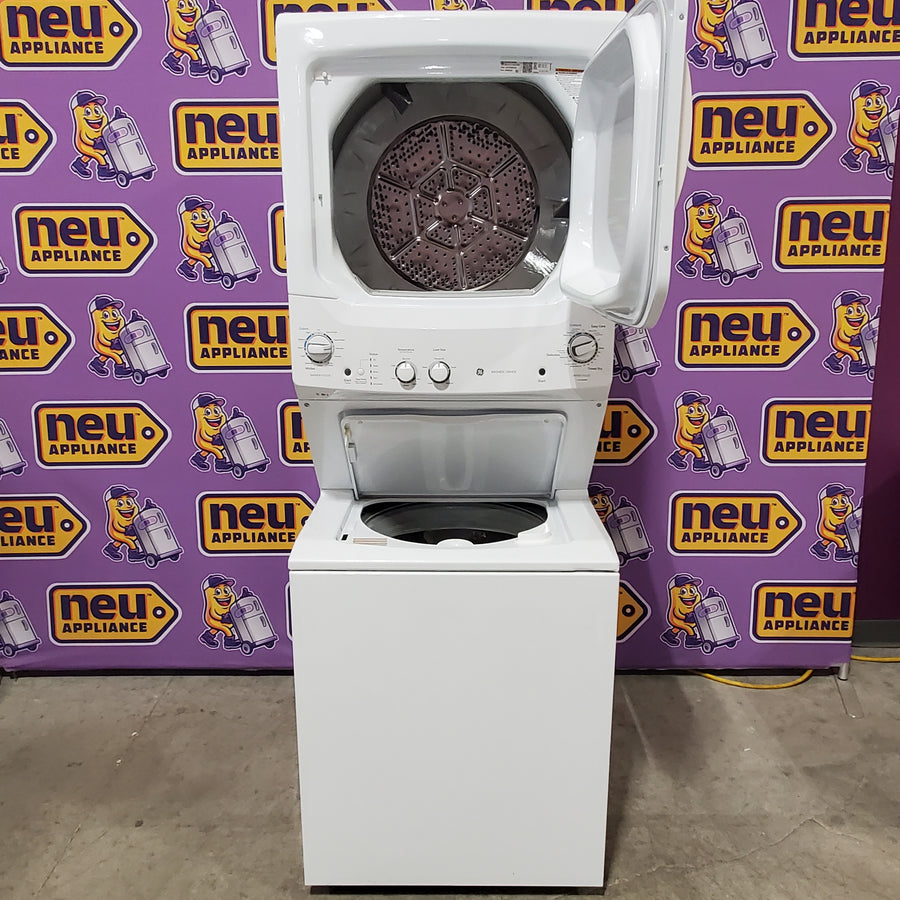 GE 3.8 cu. ft. Washer 5.9 cu. ft. Long Vent Electric Dryer Combo in White GUV27ESSMWW - Certified Refurbished