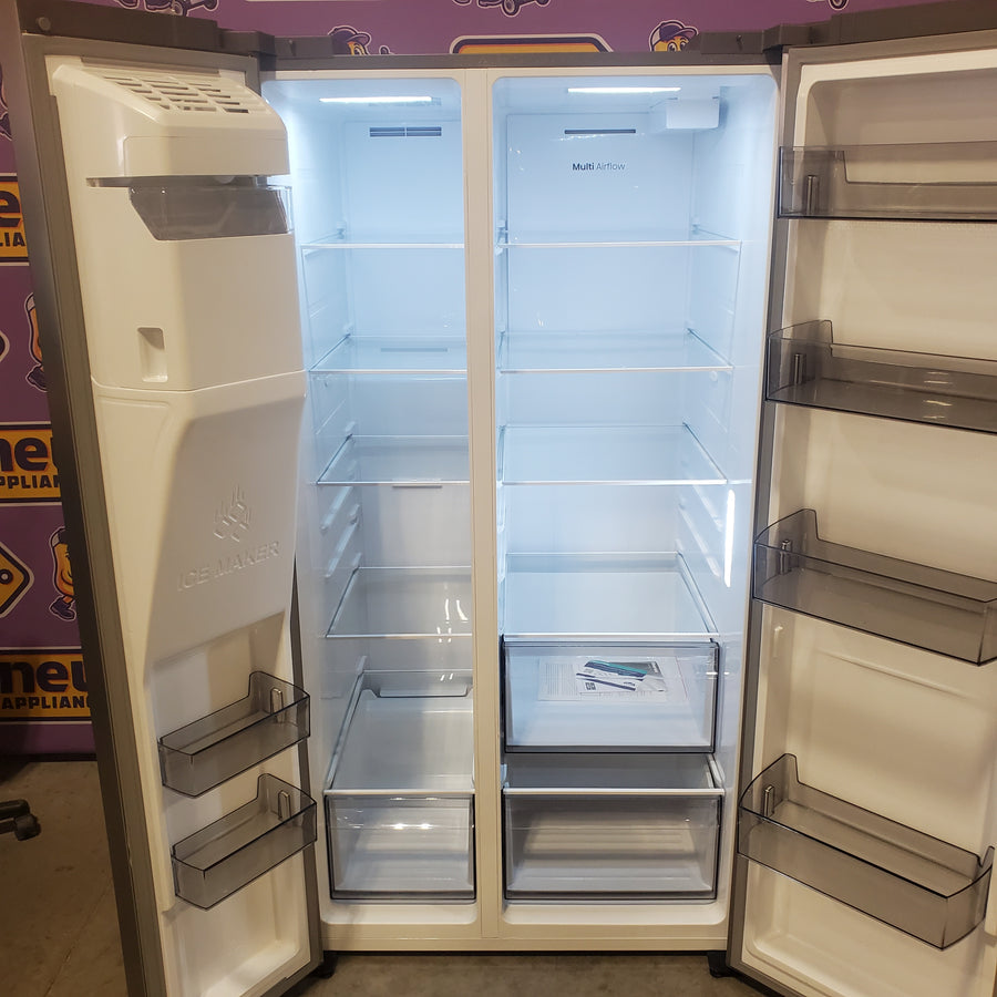 Hisense 29.1 cu. ft. Standard Depth Side by Side Refrigerator Stainless Steel HRS290P5FSE - Open Box