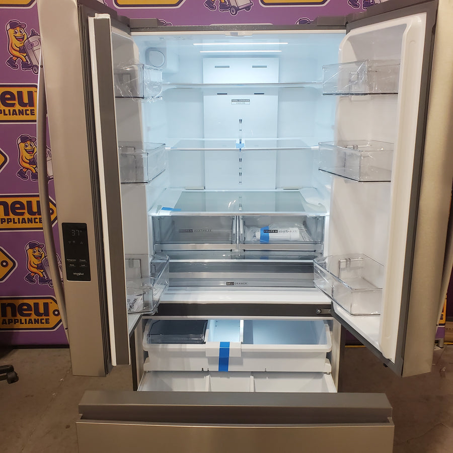 Whirlpool French Door 31 Cu. Ft. Refrigerator with Total Coverage Cooling in Fingerprint Resistant Stainless Steel WRFF3136SZ - Open Box