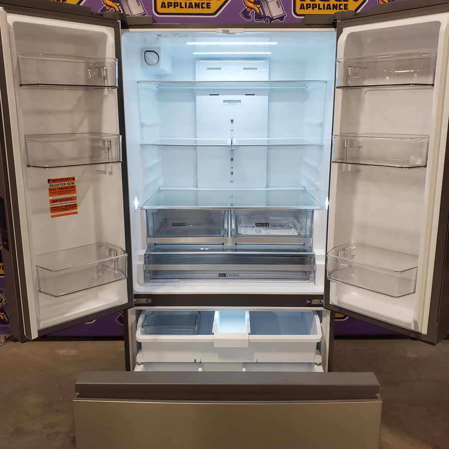 Whirlpool French Door 31 Cu. Ft. Refrigerator with Total Coverage Cooling in Fingerprint Resistant Stainless Steel 22521657 - WRFF3136SZ - Open Box