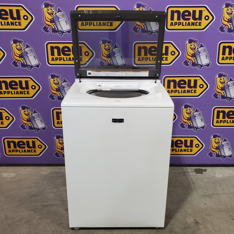 Maytag 5.3 cu. ft. Pet Pro Top Load Washer in White with Impeller, Extra Power and Sanitize Cycle with Oxi 22521689 - MTW7200RW - Scratch & Dent (Minor)