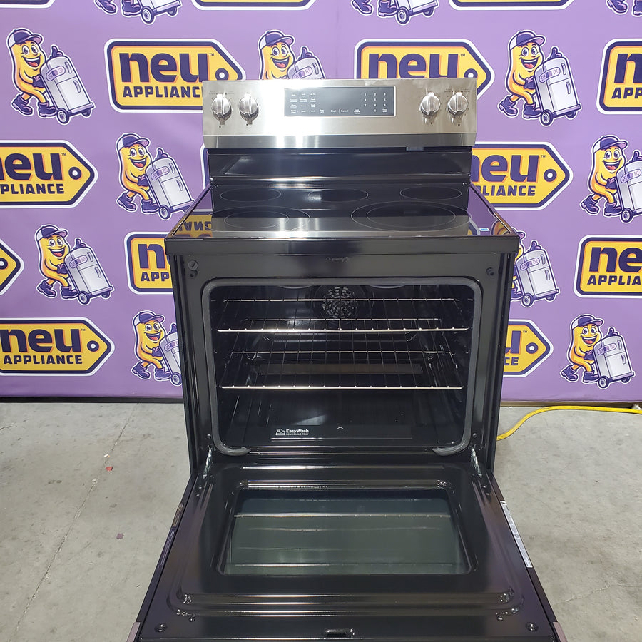 GE ENERGY STAR® 30" Free-Standing Electric Convection Range with No Preheat Air Fry and EasyWash™ Oven Tray GRF600AVSS - Open Box