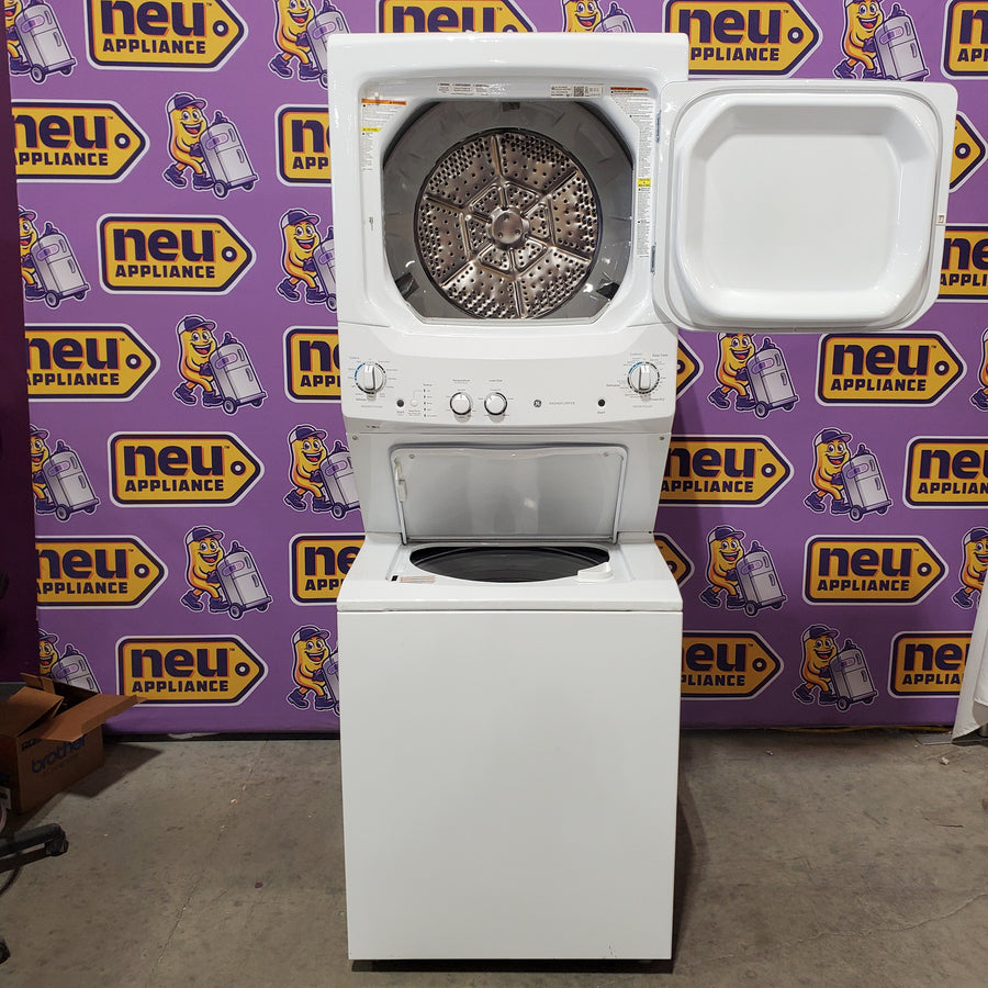 GE 3.8 cu. ft. Washer 5.9 cu. ft. Long Vent Electric Dryer Combo in White GUV27ESSMWW - Certified Refurbished