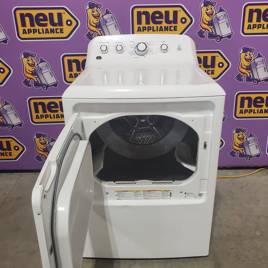 GE White Electric 7.2 Cu. Ft. Dryer with Aluminized Alloy Drum GTD42EASJWW - Certified Refurbished