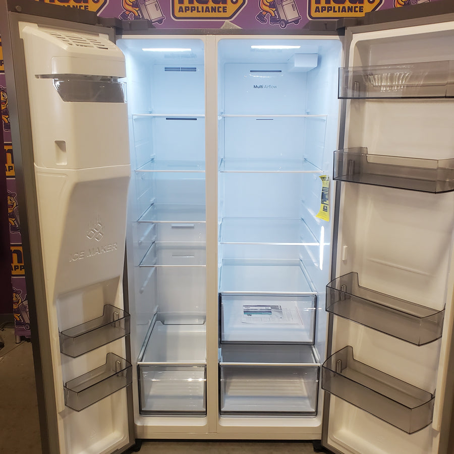 Hisense 29.1 cu. ft. Standard Depth Side by Side Refrigerator Stainless Steel HRS290P5FSE - Scratch & Dent (Moderate)