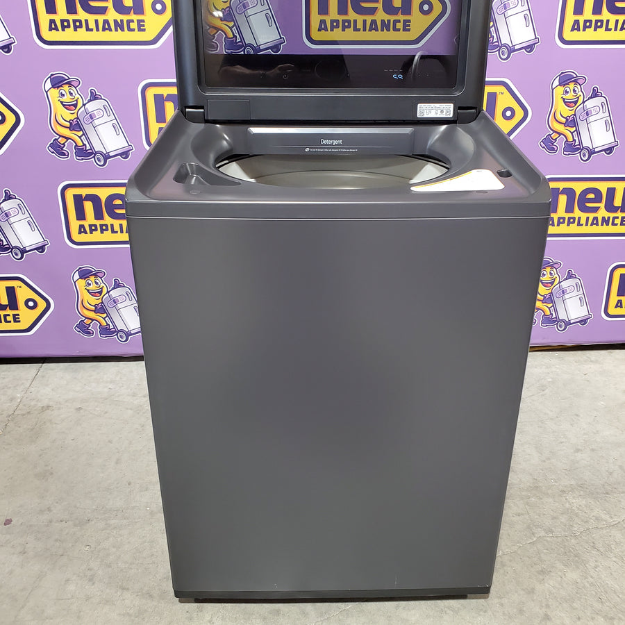 LG Impeller Extra Large 5.5-cu ft Top-Load Washer in Matte Black WT8400CB - Open Box and LG 7.3-cu ft Vented Gas Dryer in Matte Black DLG8401BE - Scratch & Dent (Minor)