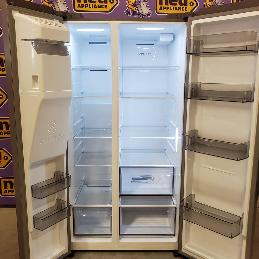Hisense 29.1 cu. ft. Standard Depth Side by Side Refrigerator Stainless Steel 22321474 - HRS290P5FSE - Scratch & Dent (Moderate)
