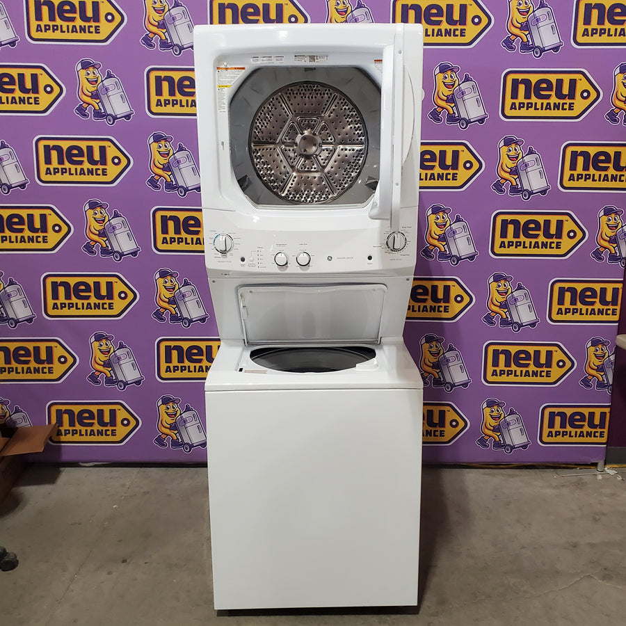 GE 3.8 cu. ft. Washer 5.9 cu. ft. Long Vent Electric Dryer Combo in White GUV27ESSMWW - Certified Refurbished