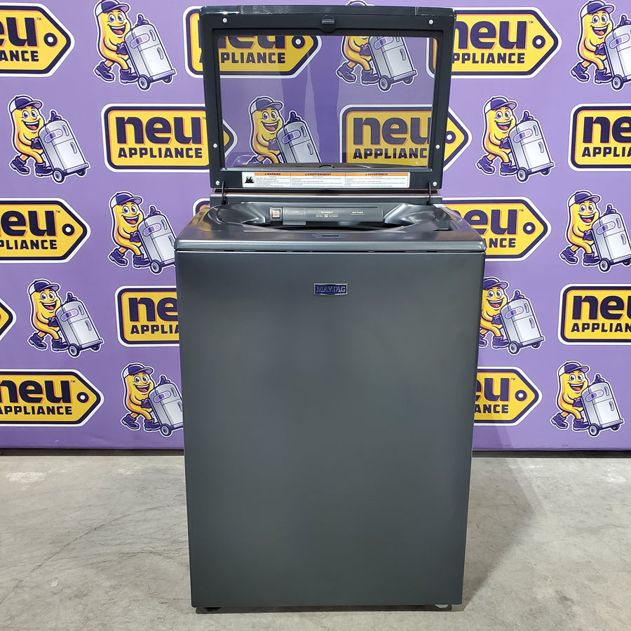 Maytag 5.2 cu. ft. Pet Pro Top Load Washer in Midnight Steel with Agitator, Extra Power and Sanitize Cycle with Oxi 22521669 - MTW7205RF - Open Box
