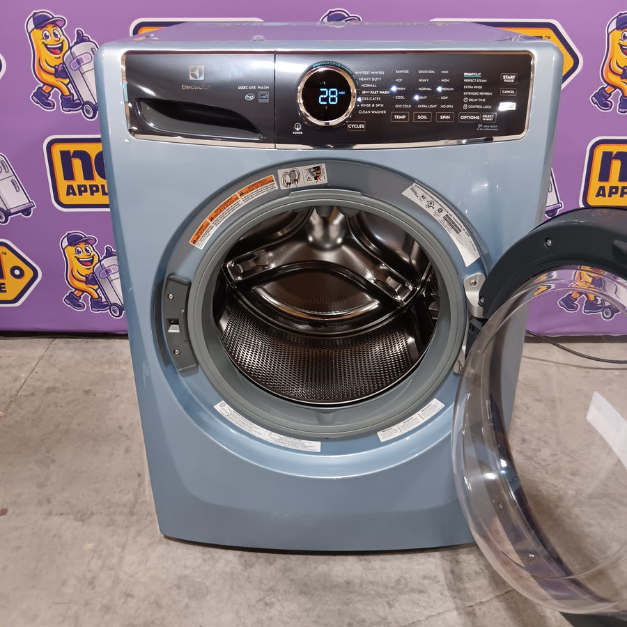 Electrolux 27 in. 4.5 cu.ft. HE Front Load ENERGY STAR Washer with LuxCare Wash System ELFW7437AG - Open Box and Electrolux 8 cu.ft. Electric Dryer vented Front Load Perfect Steam Dryer with Instant Refresh 16273 - ELFE7437AG - Open Box