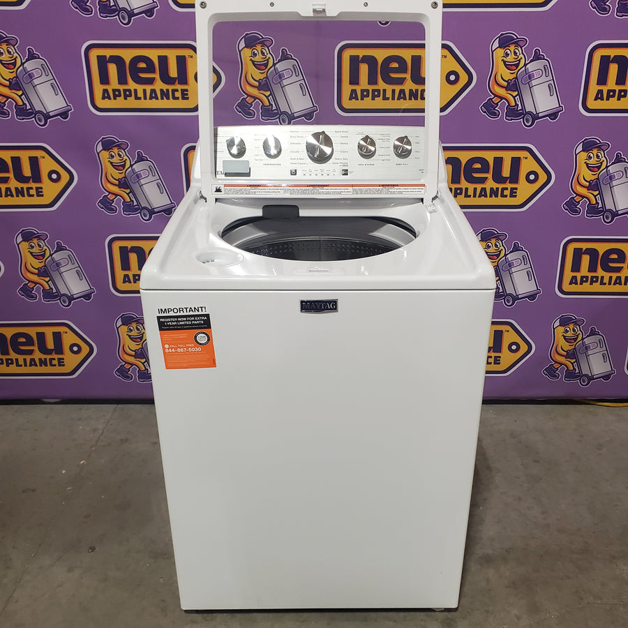 Maytag 4.7 cu. ft. Top Load Washer with Agitator, Pet Pro Option and Extra Power in White MTW5605RW - Scratch & Dent (Minor)